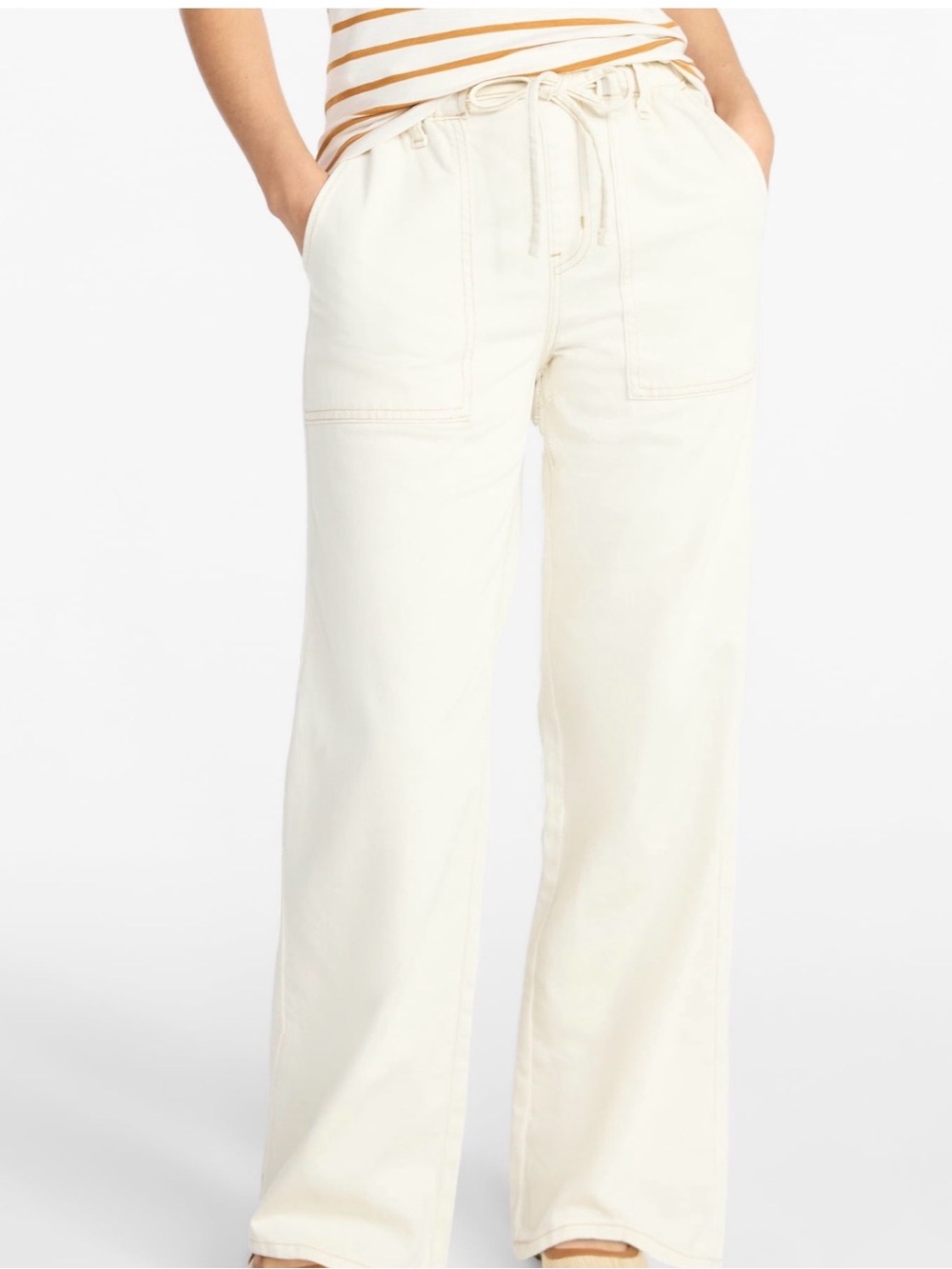 Women's Pull On Wide Leg Jeans, 30" Inseam,